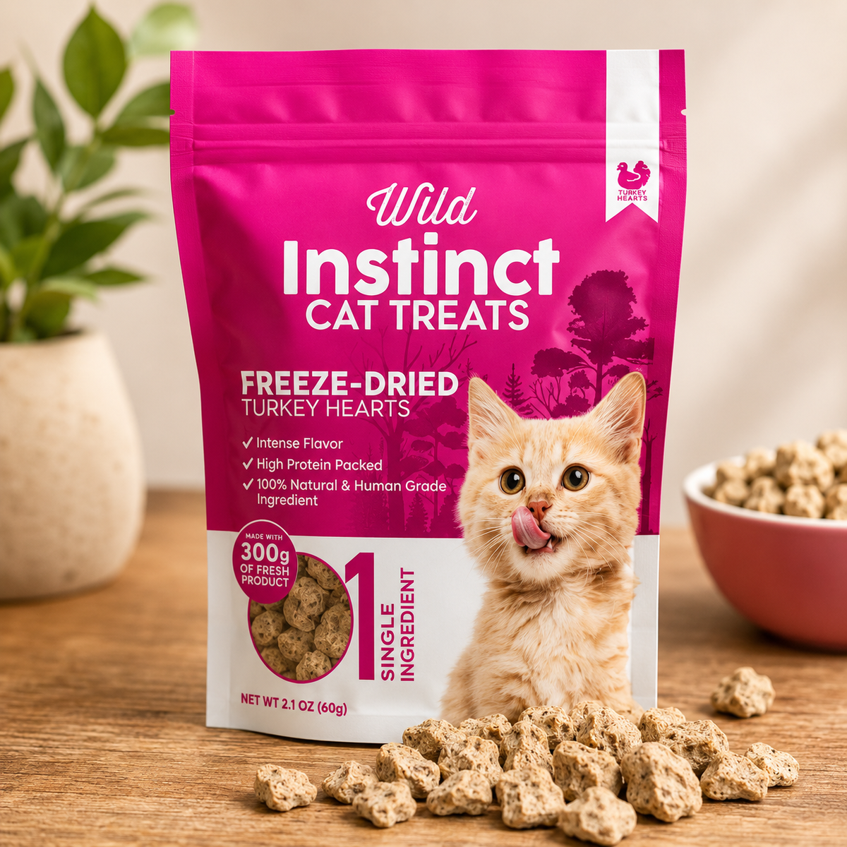 Freeze Dried Turkey Hearts For Cats