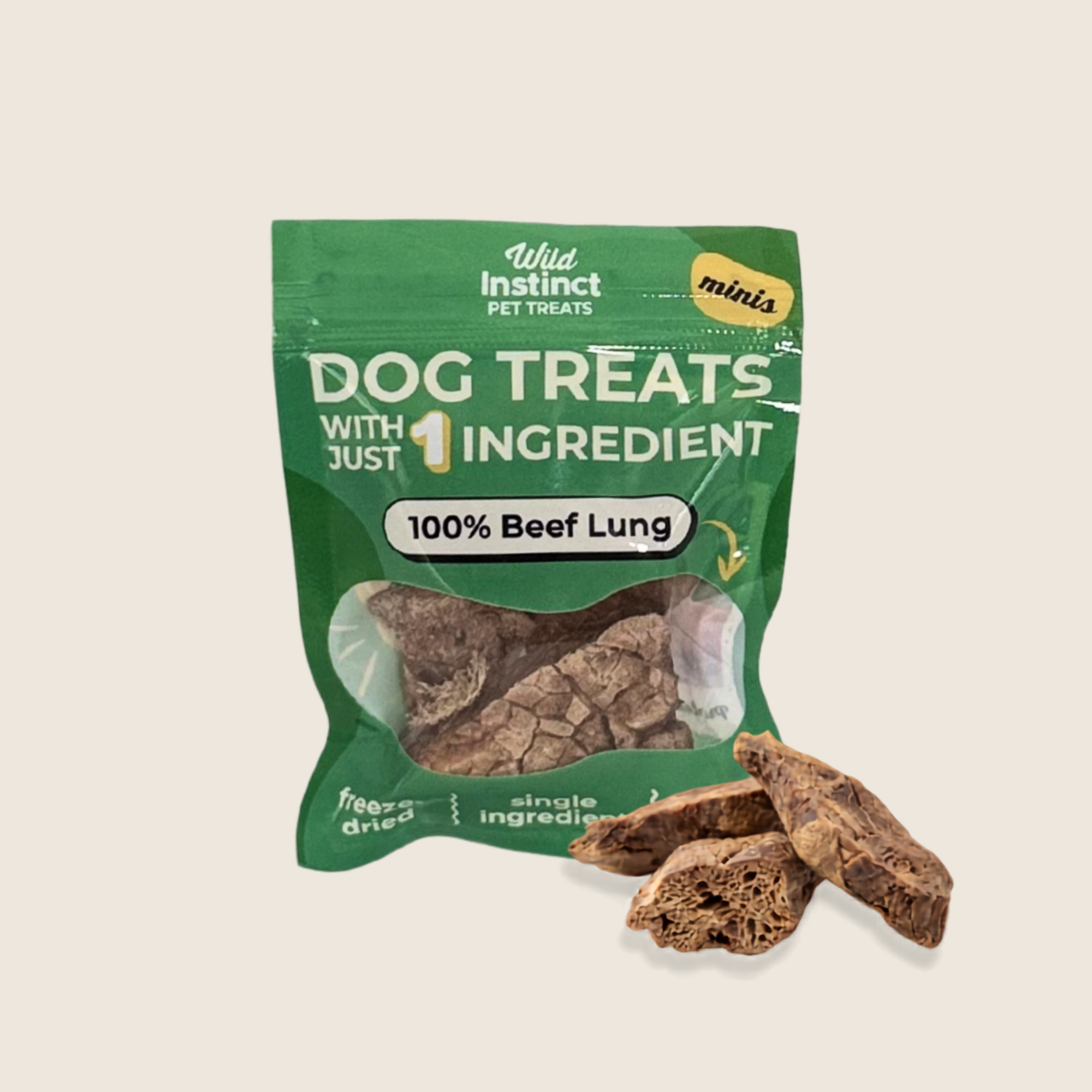 Beef Lung Minis - Single Ingredient Dog Treats