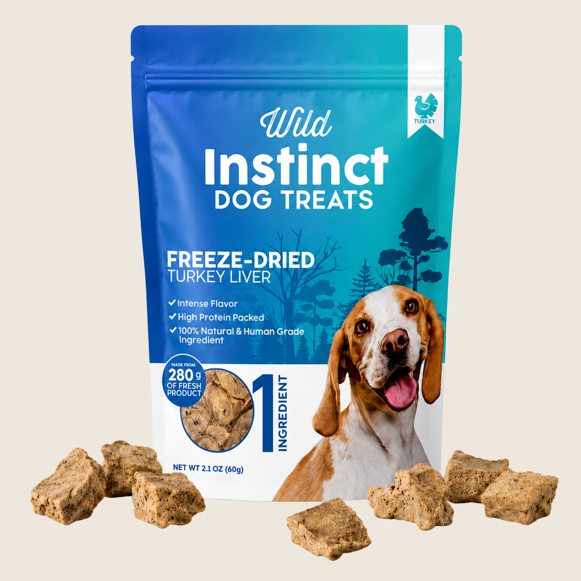 Freeze-Dried Turkey Liver Dog Treats