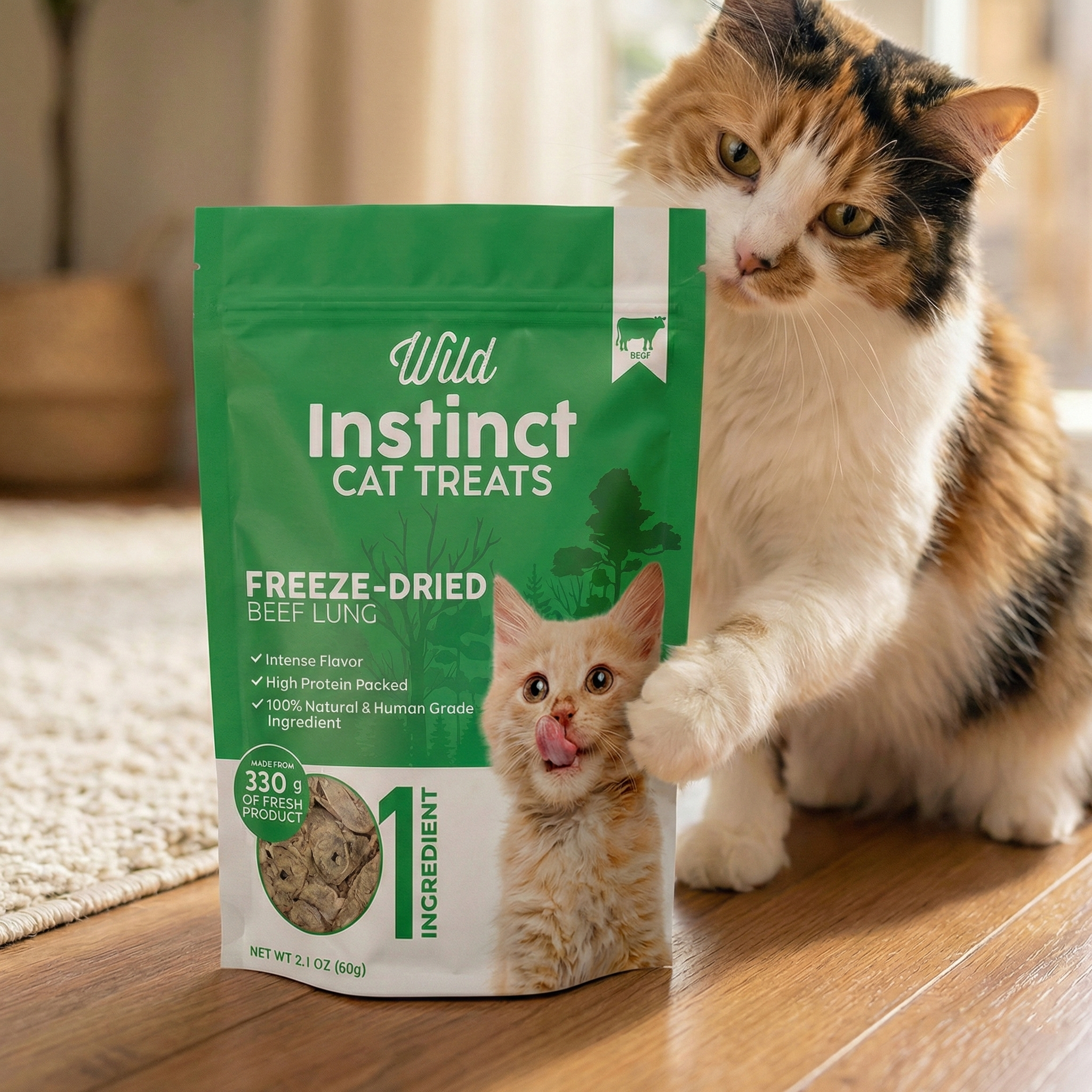 Freeze-Dried Beef Lung Cat Treats