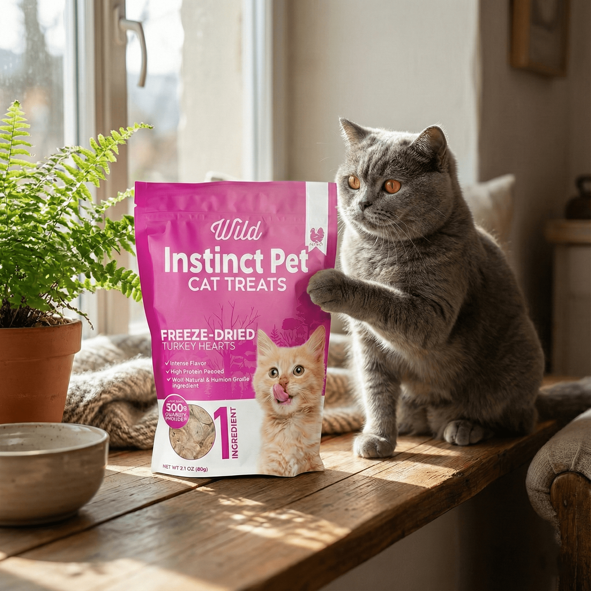 Freeze-Dried Turkey Heart Cat Treats